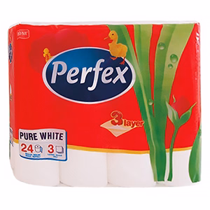 Toalettpapír PERFEX 3 rétegű 24 tekercses