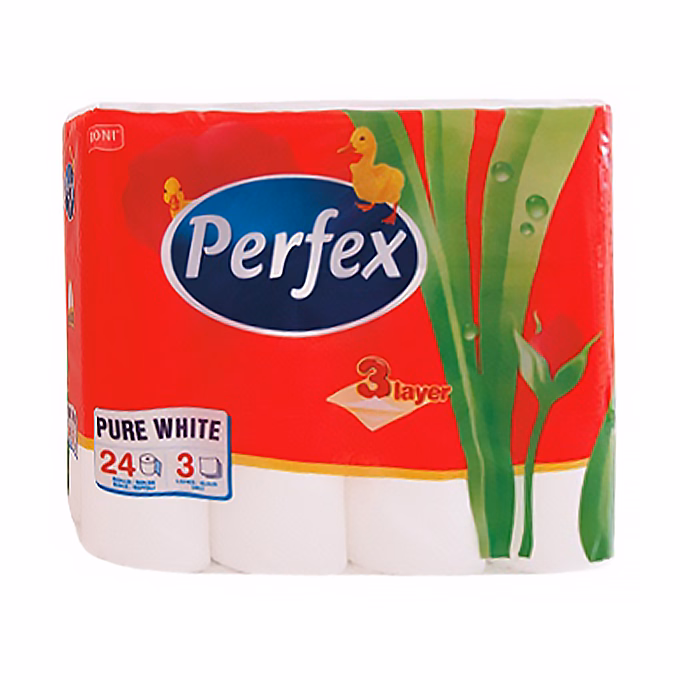 Toalettpapír PERFEX 3 rétegű 24 tekercses