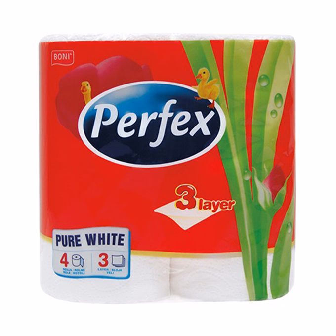 Toalettpapír PERFEX 3 rétegű 4 tekercses