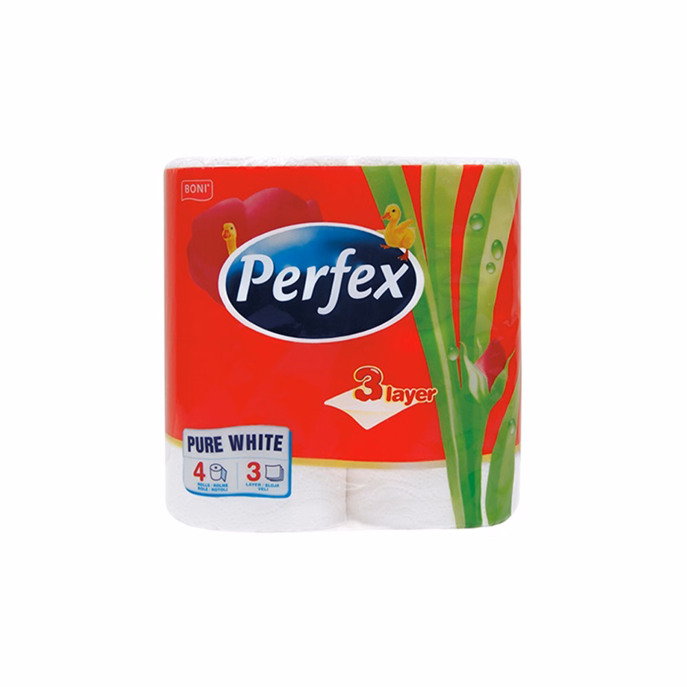 Toalettpapír PERFEX 3 rétegű 4 tekercses