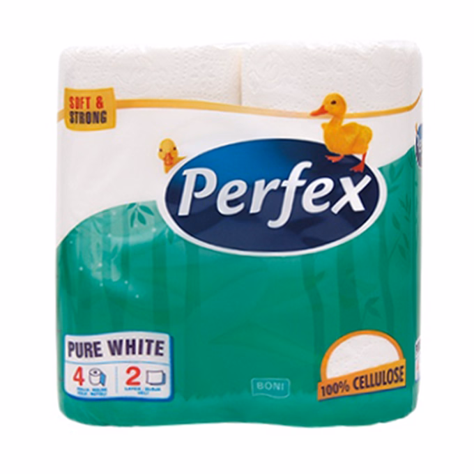 Toalettpapír PERFEX Boni 2 rétegű 4 tekercses