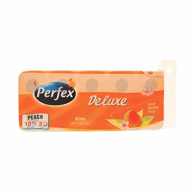Toalettpapír PERFEX Deluxe 3 rétegű 10 tekercses barack