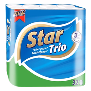 Toalettpapír STAR Trio 3 rétegű 32 tekercses