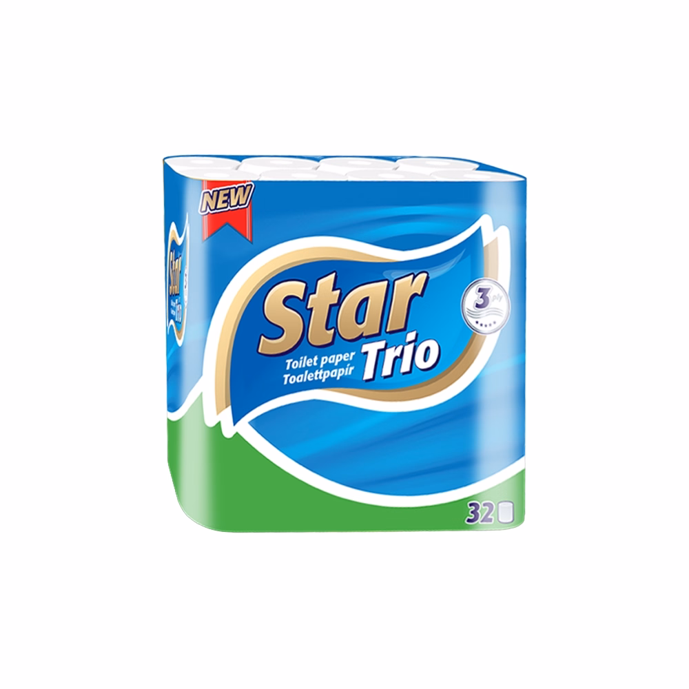 Toalettpapír STAR Trio 3 rétegű 32 tekercses