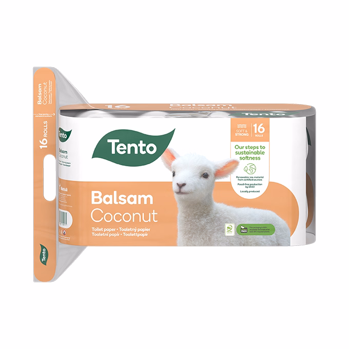 Toalettpapír TENTO Balsam coconut 16 tekercses 3 rétegű
