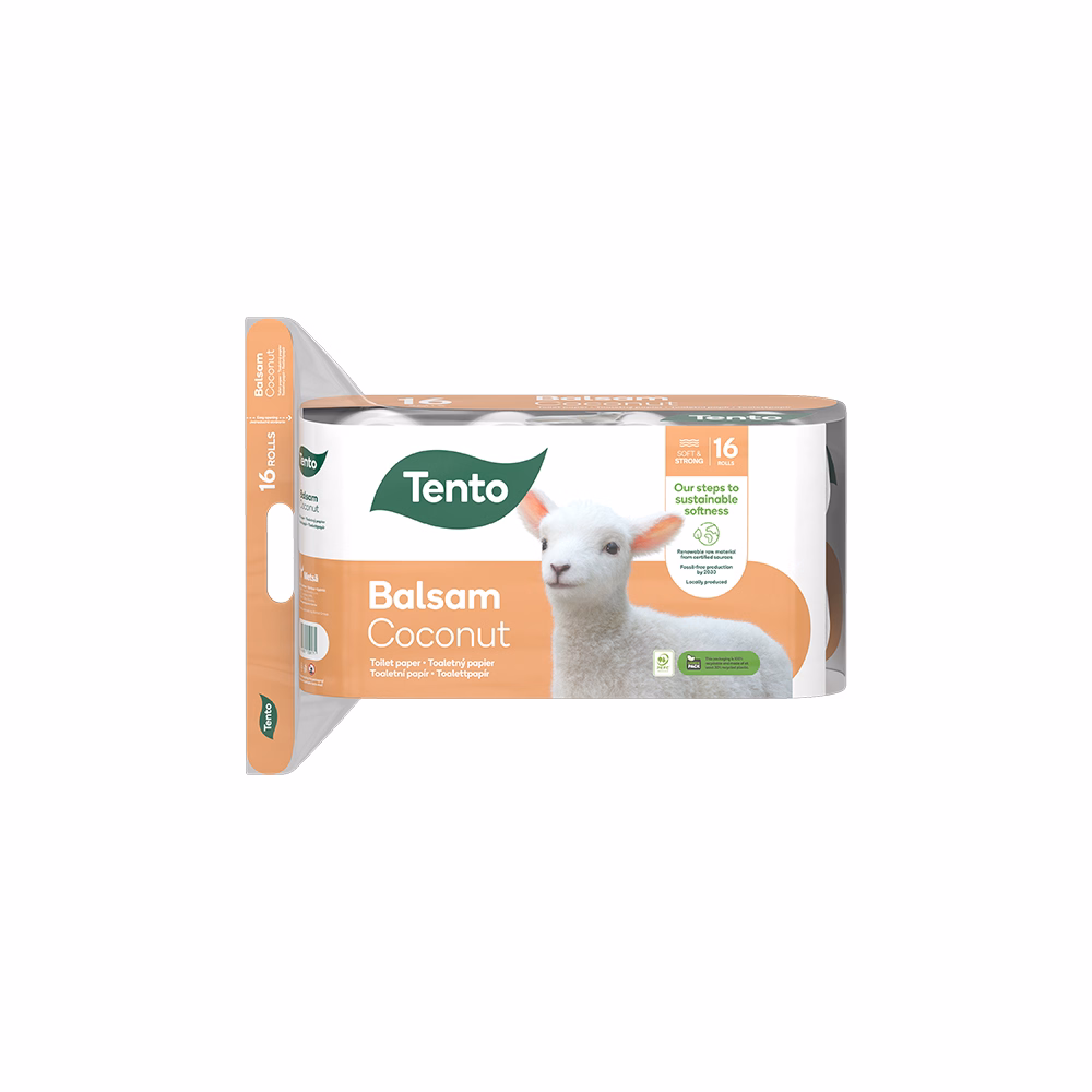 Toalettpapír TENTO Balsam coconut 16 tekercses 3 rétegű