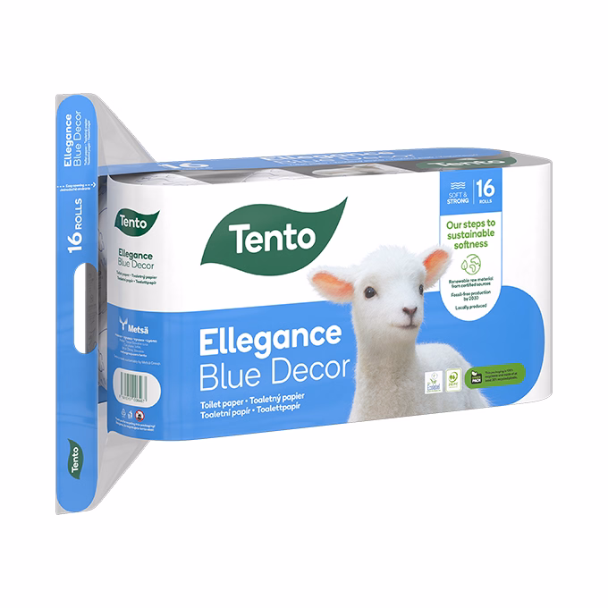 Toalettpapír TENTO Ellegance blue decor mintás 16 tekercses 3 rétegű