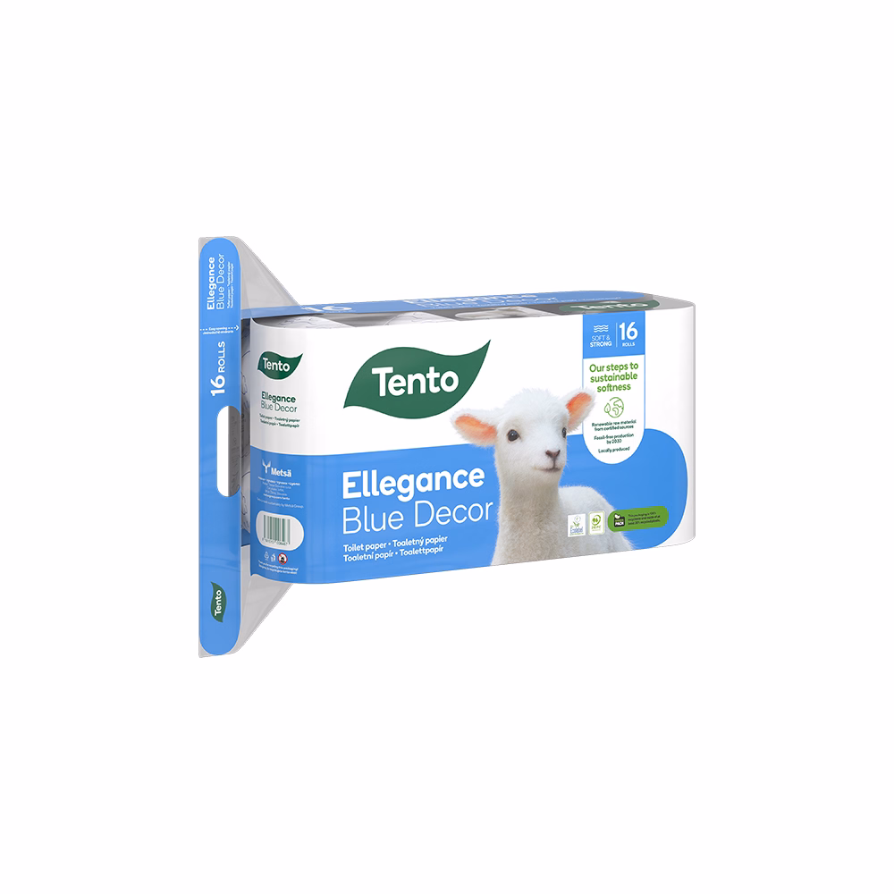 Toalettpapír TENTO Ellegance blue decor mintás 16 tekercses 3 rétegű