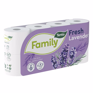 Toalettpapír TENTO Family fresh lavender lila 8 tekercses 2 rétegű