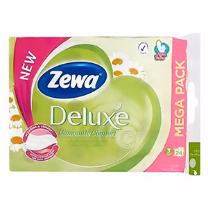 Toalettpapír ZEWA Deluxe 3 rétegű 24 tekercses Camomile