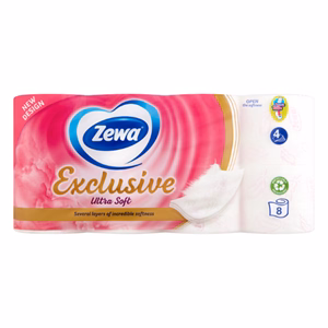Toalettpapír ZEWA Ultra Soft 4 rétegű 8 tekercses