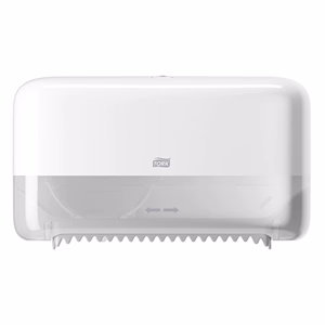 Toalettpapír adagoló tekercses TORK Mid-size duplatekercses belsőmag nélküli  T7 rendszer fehér