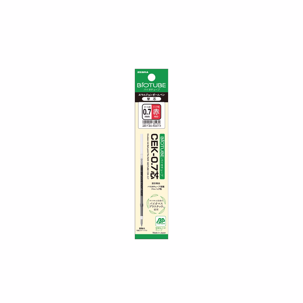 Tollbetét golyós ZEBRA Bio CEK 0,7 mm piros