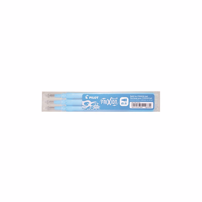 Tollbetét roller PILOT Frixion Clicker/Ball radírozható 0,25 mm világoskék 3 darabos