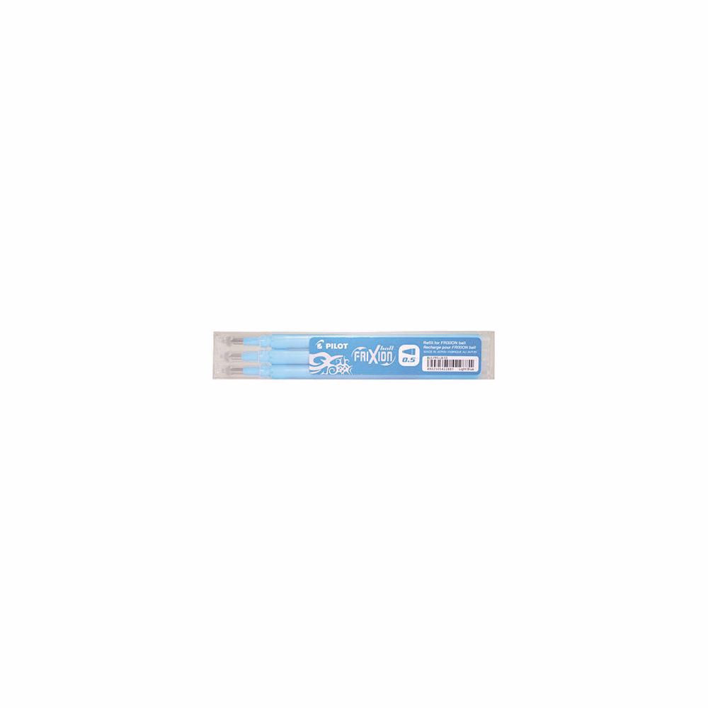 Tollbetét roller PILOT Frixion Clicker/Ball radírozható 0,25 mm világoskék 3 darabos