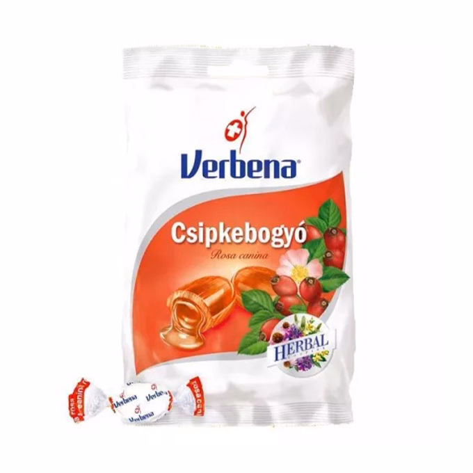 Töltött keménycukorka VERBENA csipkebogyó 60 g