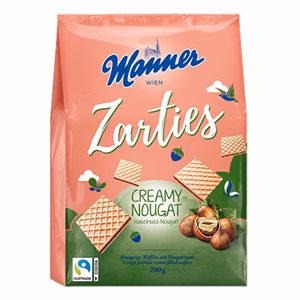 Töltött ostya MANNER Zarties nugátos 200 g