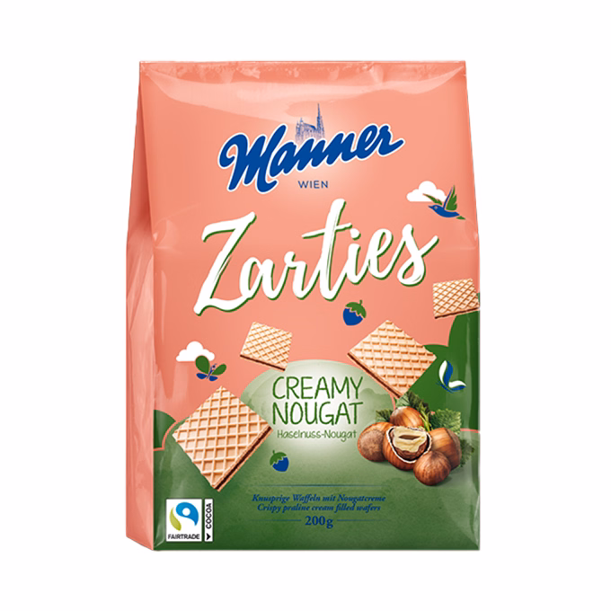 Töltött ostya MANNER Zarties nugátos 200 g