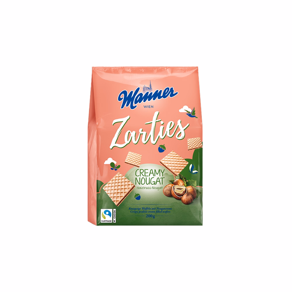 Töltött ostya MANNER Zarties nugátos 200 g
