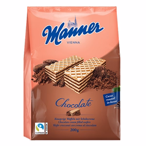 Töltött ostya MANNER csokoládés 200 g