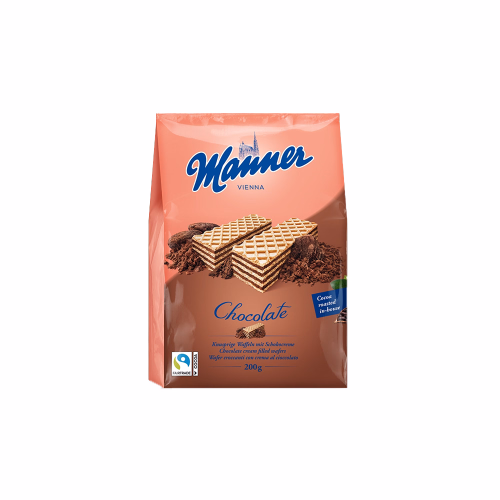 Töltött ostya MANNER csokoládés 200 g