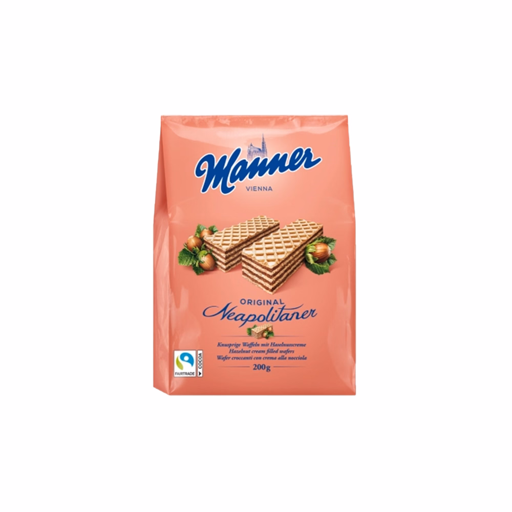 Töltött ostya MANNER mogyorós 200 g