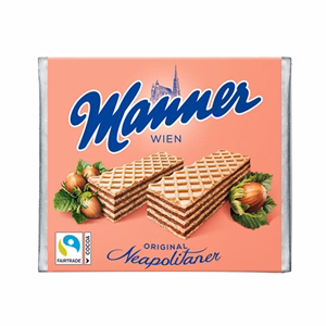 Töltött ostya MANNER mogyorós 75 g Töltött ostya MANNER mogyorós 75 g