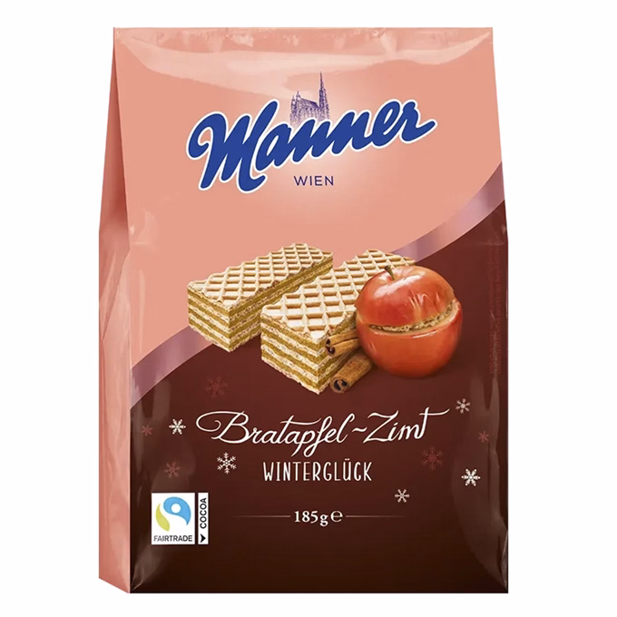 Töltött ostya MANNER sült almás-fahéjas 185 g