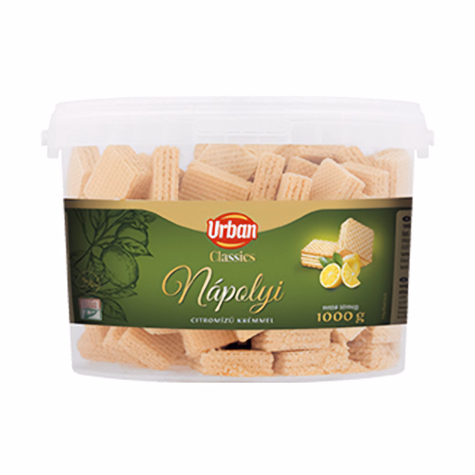 Töltött ostya URBAN Classic citromos vödrös 1 kg