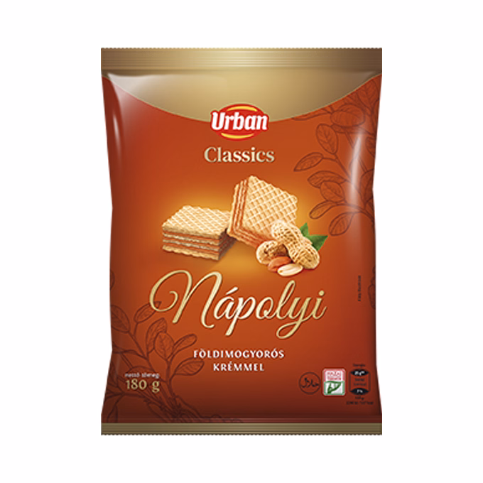Töltött ostya URBAN Classic földimogyorós 180 g