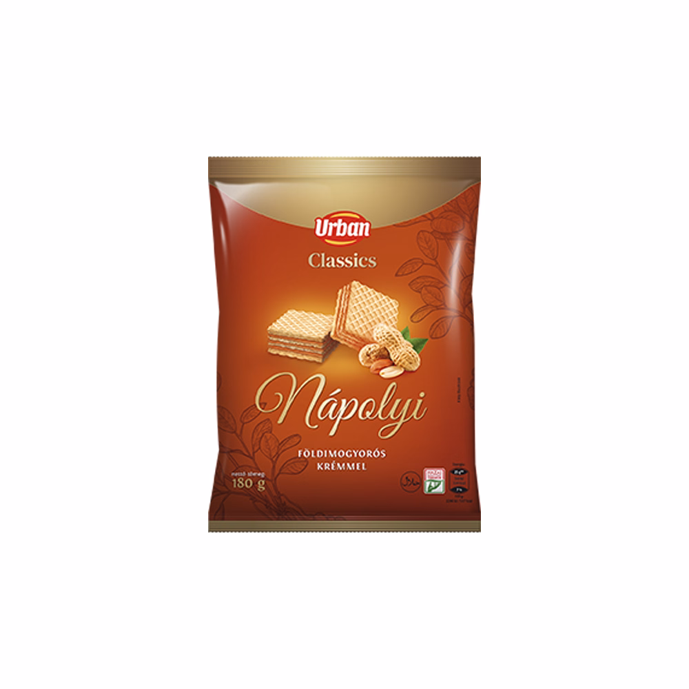 Töltött ostya URBAN Classic földimogyorós 180 g