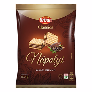 Töltött ostya URBAN Classic kakaós 180 g