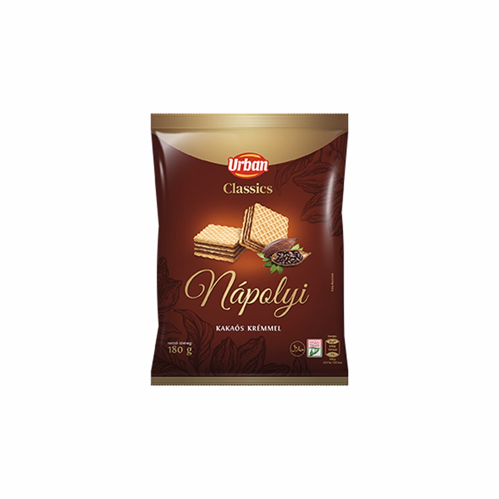 Töltött ostya URBAN Classic kakaós 180 g