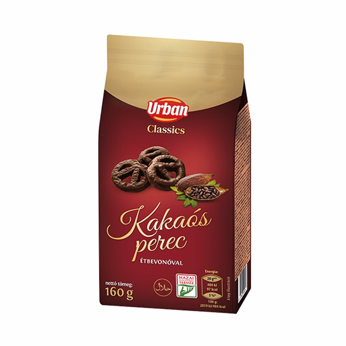 Töltött ostya URBAN Classic kakaós perec 160 g
