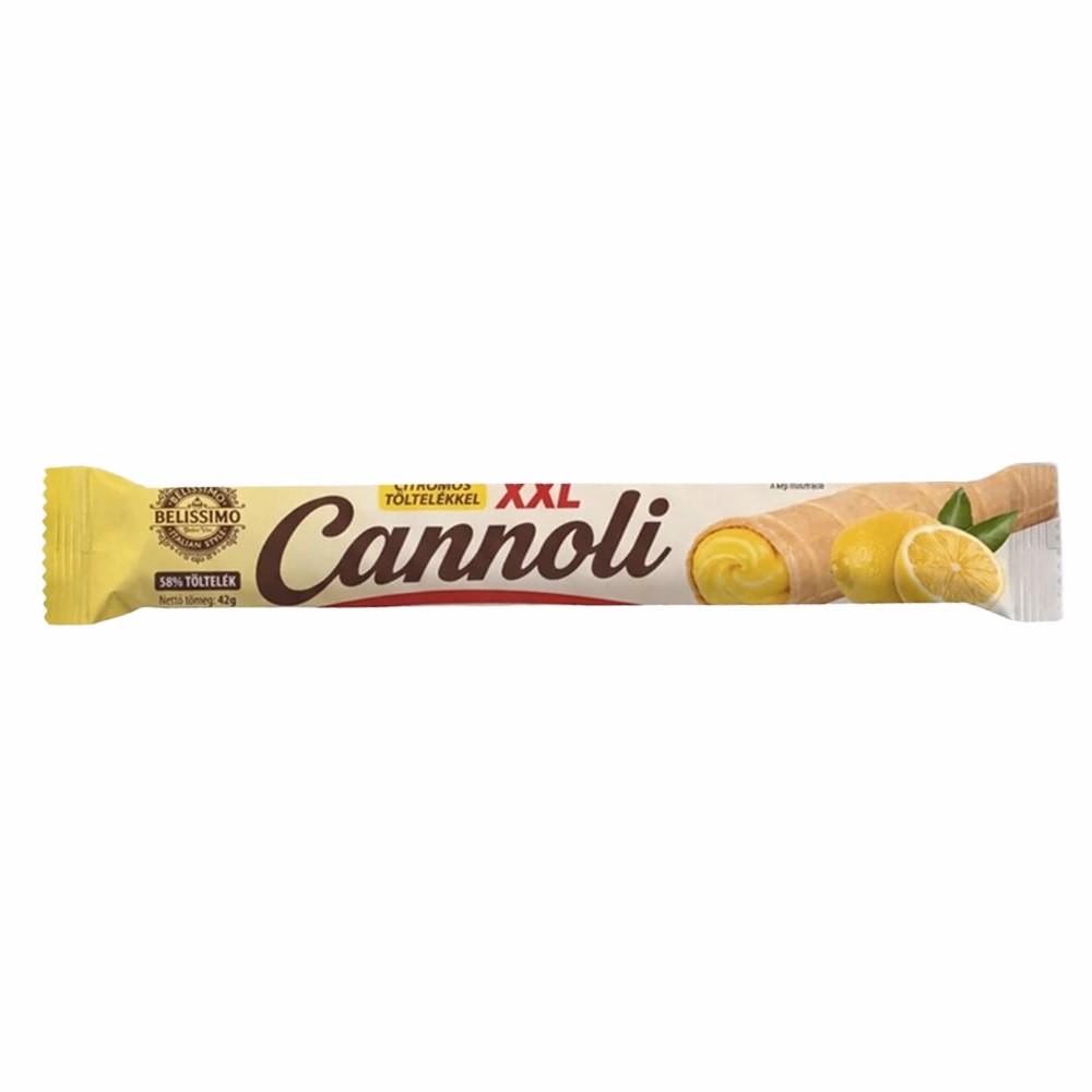 Töltött ostya rúd BELISSIMO Cannoli citrom 42 g