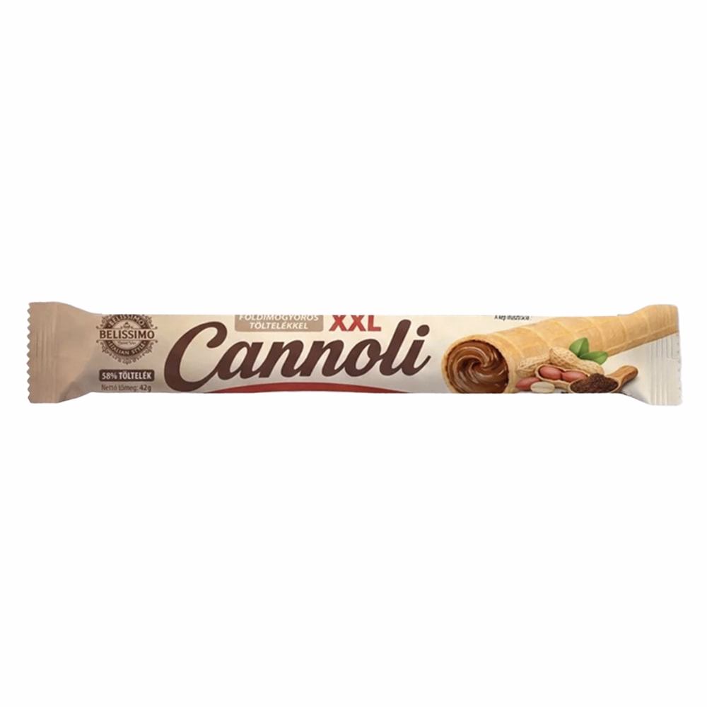 Töltött ostya rúd BELISSIMO Cannoli földimogyoró 42 g