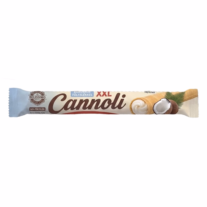 Töltött ostya rúd BELISSIMO Cannoli kókusz 42 g