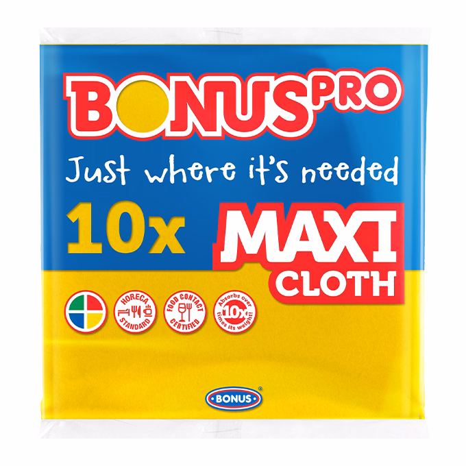 Törlőkendő általános BONUS maxi HoReCa HACCP sárga