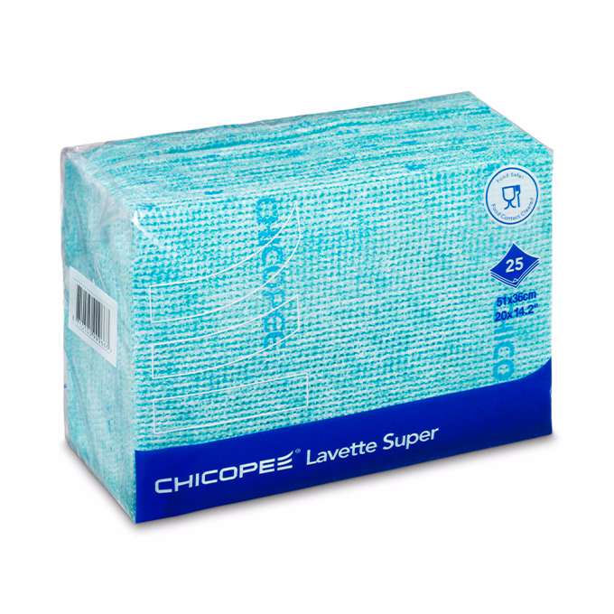Törlőkendő konyhai CHICOPEE Lavette Super mosható 51 x 36 cm zöld 25 darabos