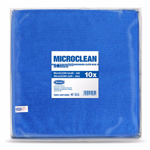 Törlőkendő mikroszálas BONUS microCLEAN HoReCa HACCP 40x40 cm kék 10 darabos
