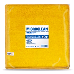 Törlőkendő mikroszálas BONUS microCLEAN HoReCa HACCP 40x40 cm sárga 10 darabos