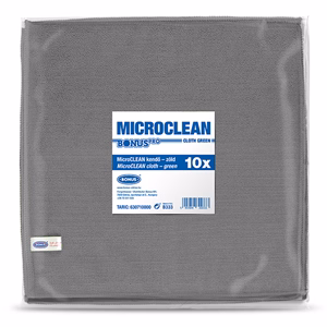 Törlőkendő mikroszálas BONUS microCLEAN HoReCa HACCP 40x40 cm szürke 10 darabos