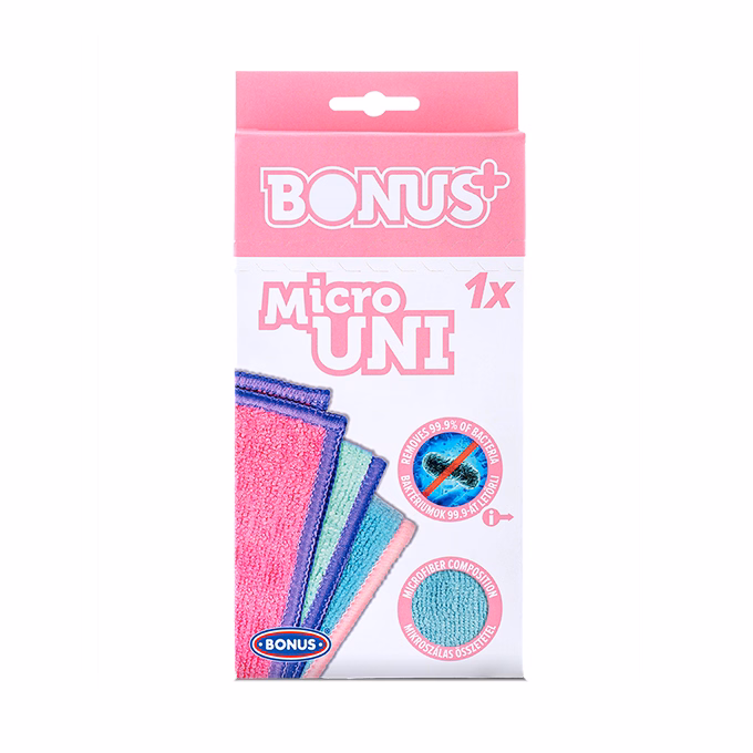 Törlőkendő mikroszálas BONUS microUni 40x44 cm