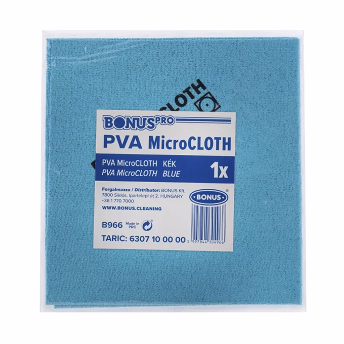 Törlőkendő mikroszálas BONUS pro PVA microloth Bioactive 39x36cm kék