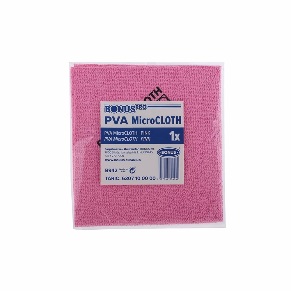 Törlőkendő mikroszálas BONUS pro PVA microloth Bioactive 39x36cm piros