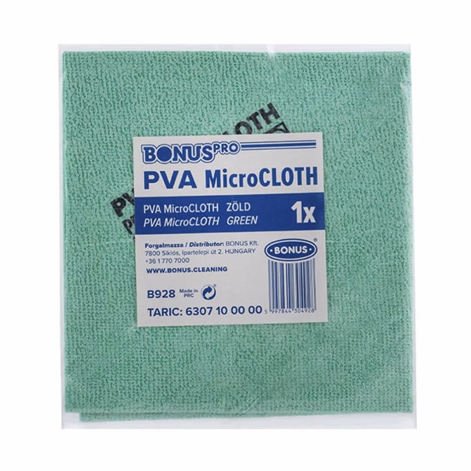 Törlőkendő mikroszálas BONUS pro PVA microloth Bioactive 39x36cm zöld