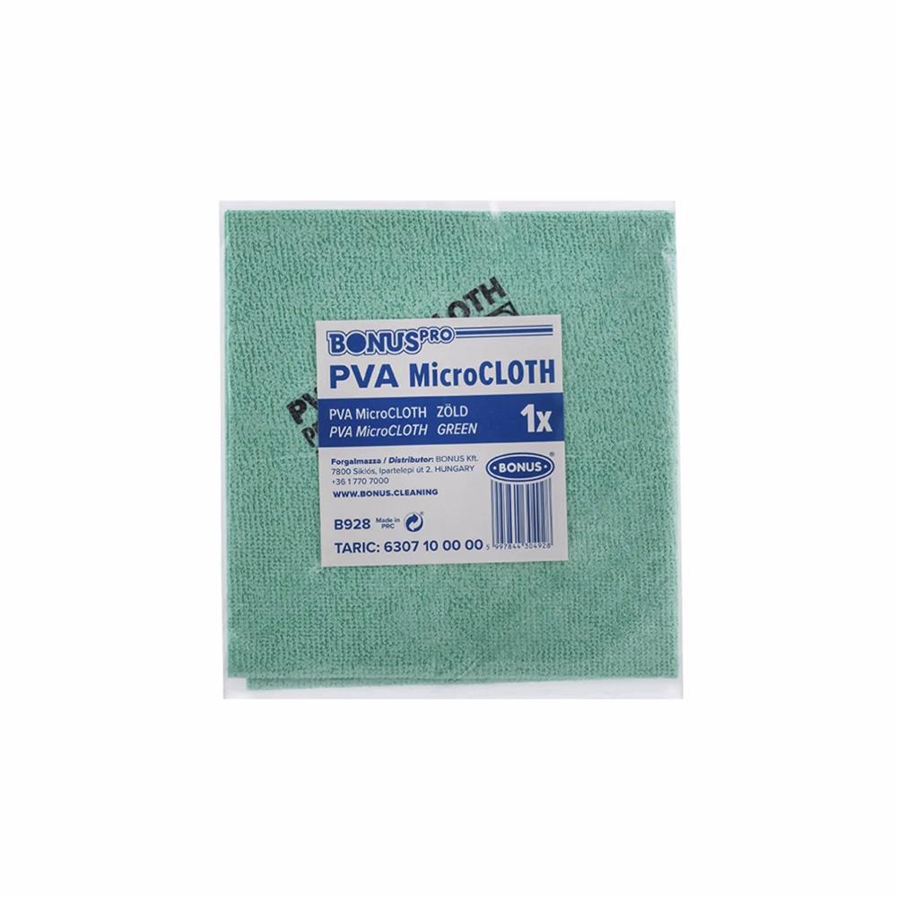 Törlőkendő mikroszálas BONUS pro PVA microloth Bioactive 39x36cm zöld