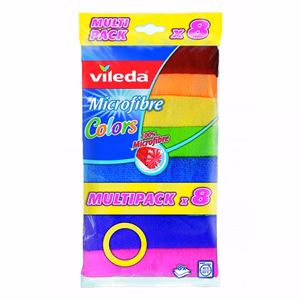 Törlőkendő mikroszálas VILEDA Color  8 darabos