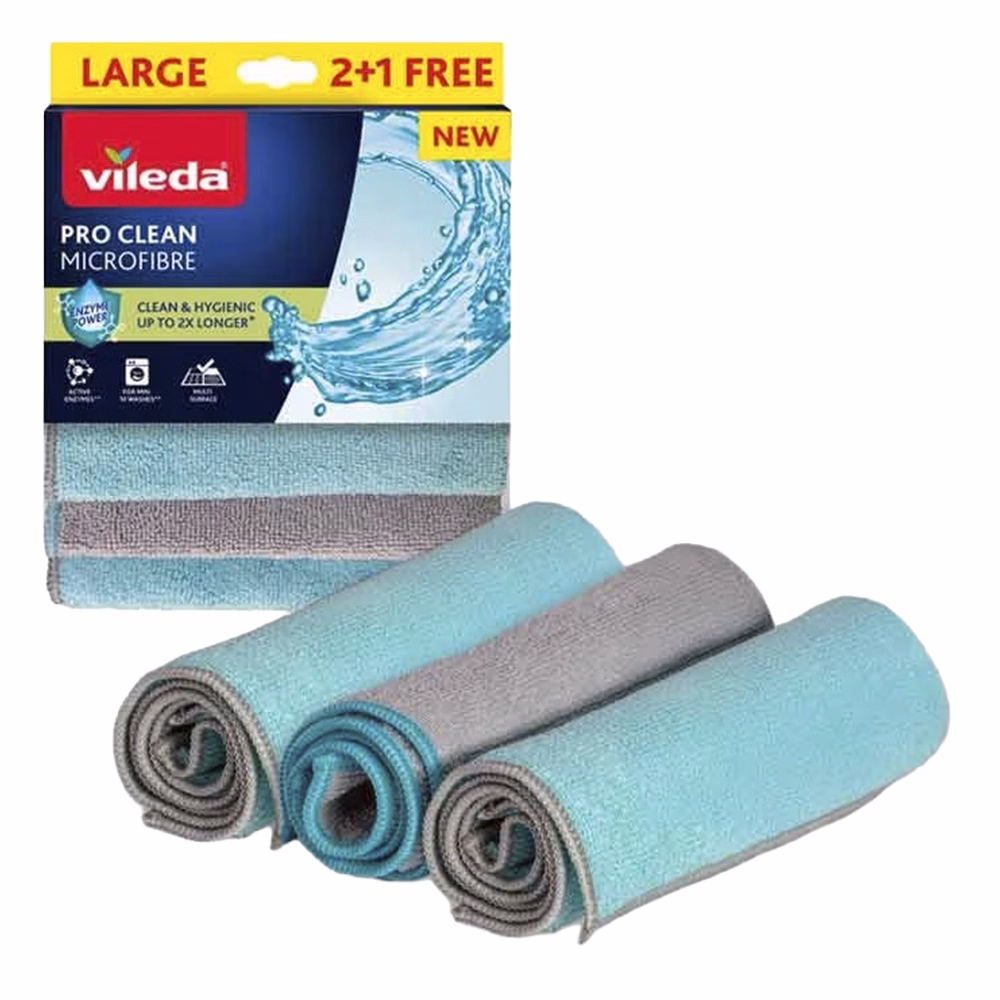 Törlőkendő mikroszálas VILEDA Pro Clean 2+1