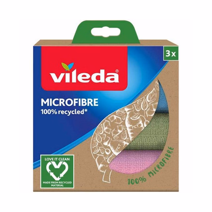 Törlőkendő mikroszálas VILEDA Recycled 3 darabos